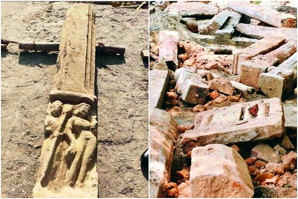 राम मंदिर के लिए जमीन का समतलीकरण तेज, जेसीबी से खोदाई में निकल रहीं खंडित मूर्तियां