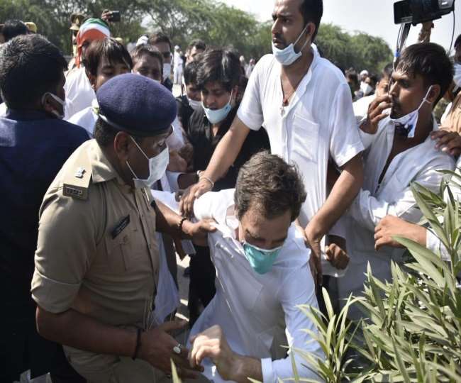 UP: राहुल व प्रियंका गांधी समेत 203 के खिलाफ FIR, हाथरस जाने के दौरान हुआ था हाई वोल्टेज ड्रामा