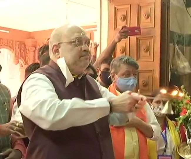 LIVE Amit Shah Bengal Visit : मेदिनीपुर में किसान के घर खाना खा रहे हैं अमित शाह, महामाया मंदिर में की पूजा