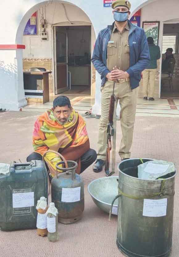 अवैध शराब की कसीदगी करते एक आरोपी दबोचा