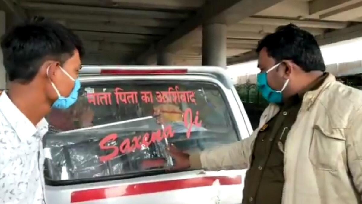 लखनऊ: गाड़ी पर जाति लिखवाना पड़ा महंगा, ‘सक्सेना जी’ का कट गया 500 का चालान