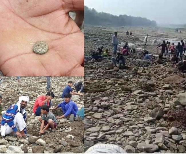 नदी उगल रही है सोने के सिक्के, अफवाह के बाद खुदाई में जुटे हैं सैकड़ों लोग