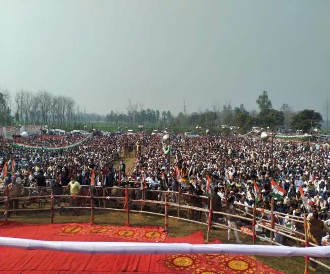 LIVE Saharanpur Kisan Mahapanchayat : महापंचायत में किसानों का उमड़ा सैलाब, प्रियंका वाड्रा ने माता शाकंभरी की 25 मिनट तक की पूजा