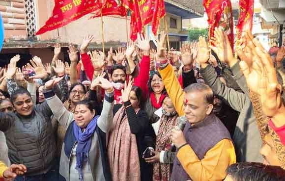 वार्षिकोत्सव के उपलक्ष में निकाली प्रभातफेरी