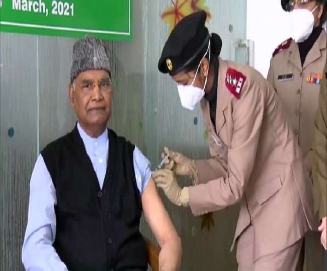 राष्ट्रपति रामनाथ कोविंद ने कोरोना टीका लगवाया, अब तक 1. 56 करोड़ लोगों का टीकाकरण हुआ