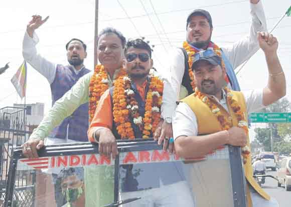 लोजपा के नवनियुक्त प्रदेश सचिव का किया भव्य स्वागत