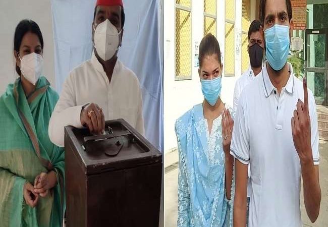 LIVE UP Panchayat Election 2nd Phase Polling: इटावा के सैफई में मुलायम सिंह यादव के परिवार ने किया मतदान