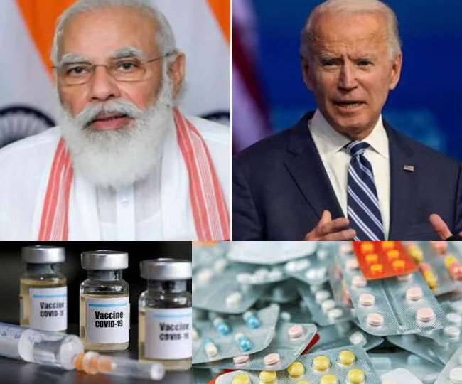 भारत की मांग के सामने कम पड़ा वैक्सीन और कोरोना दवाइयों के लिए कच्चा माल, अमेरिका ने वादा करके चुप्पी साधी
