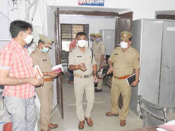 एसएसपी ने किया मरम्मत कार्य का निरीक्षण