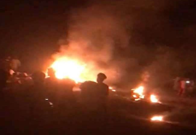 पंजाब के माेगा में Airforce का मिग-21 विमान गिरा, धमाके के साथ विमान में लगी आग