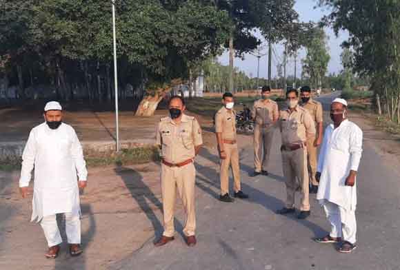 क्षेत्र मे सादगी के साथ मनायी गयी ईद
