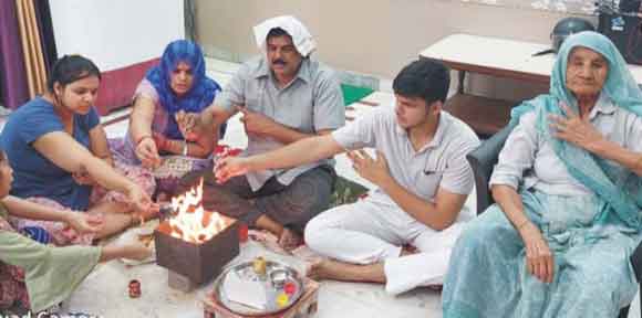 हवन यज्ञ के साथ किया पर्यावरण शुद्धि सप्ताह का शुभारम्भ