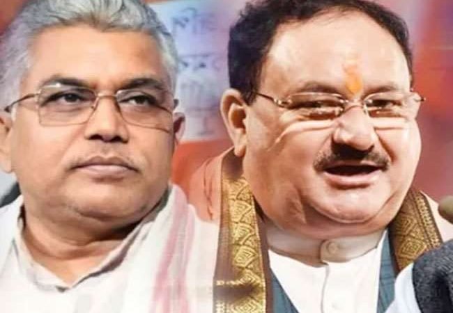 बंगाल भाजपा में घमासान के बीच जेपी नड्डा ने दिलीप घोष को दिल्ली बुलाया, आज होगी बैठक
