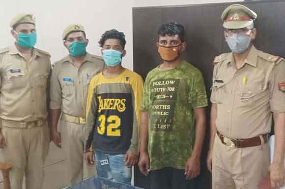 मुठभेड़ में 25 हजार के इनामी समेत दो बदमाश गिरफ्तार