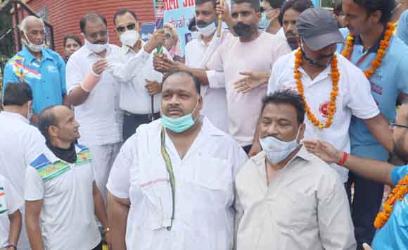 टोक्यो ओलम्पिक रिले का किया भव्य स्वागत