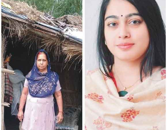 गरीब विधवा महिला को घर बनवाकर देने की घोषणा