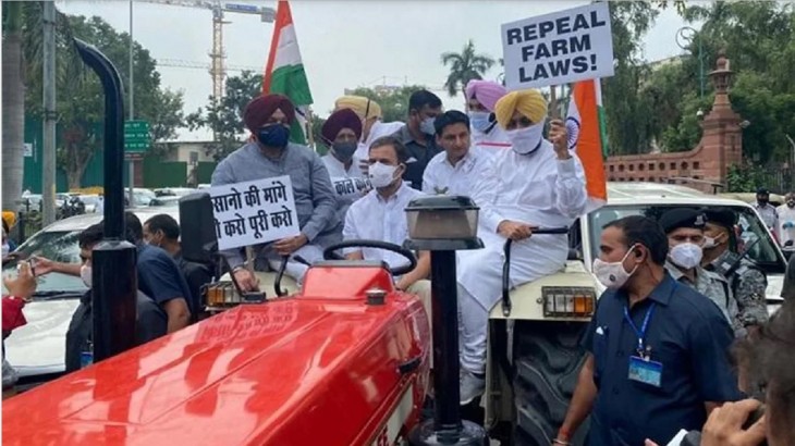 जिस ट्रैक्टर को राहुल गांधी ने चलाया, उसे ट्रक में छिपाकर लाया गया, सांसद के लेटर का हुआ इस्तेमाल