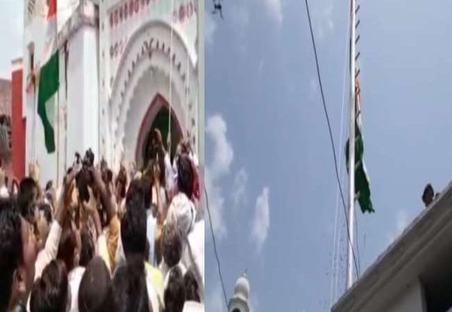 सहारनपुर के इस जामा मस्जिद में पहली बार 58 फीट की ऊंचाई पर फहरा तिरंगा, भाजपा विधायक ने किया ध्वजारोहण