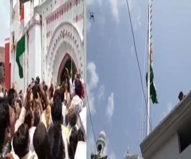 सहारनपुर के इस जामा मस्जिद में पहली बार 58 फीट की ऊंचाई पर फहरा तिरंगा, भाजपा विधायक ने किया ध्वजारोहण