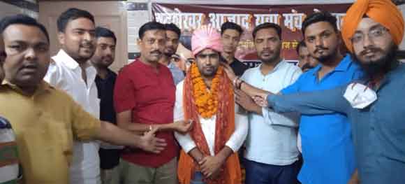 भाजपा युवा मोर्चा के जिलाध्यक्ष विपिन सिरोही का हुआ जोरदार स्वागत