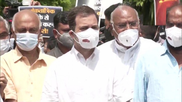 राहुल गांधी ने मोदी सरकार पर लगाए गंभीर आरोप, कहा-राज्यसभा में सांसदों की पिटाई हुई