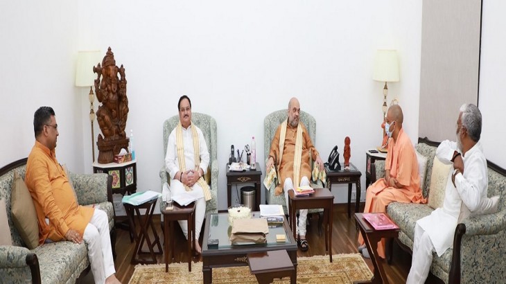 यूपी चुनाव को लेकर अमित शाह के घर हुई बैठक, ये नेता रहे मौजूद