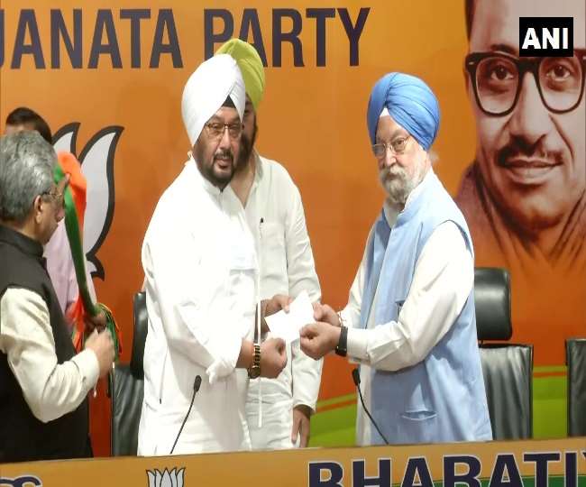 पूर्व राष्ट्रपति ज्ञानी जैल सिंह के पोते इंद्रजीत सिंह ने थामा भाजपा का दामन, हरदीप सिंह पुरी ने दिलाई सदस्यता