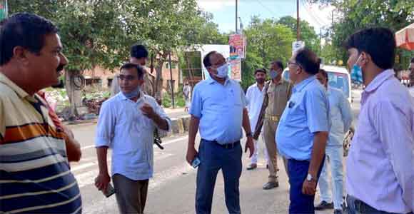 एटीएस सेन्टर निर्माण के लिये प्रशासनिक टीम ने जमीन का किया निरीक्षण