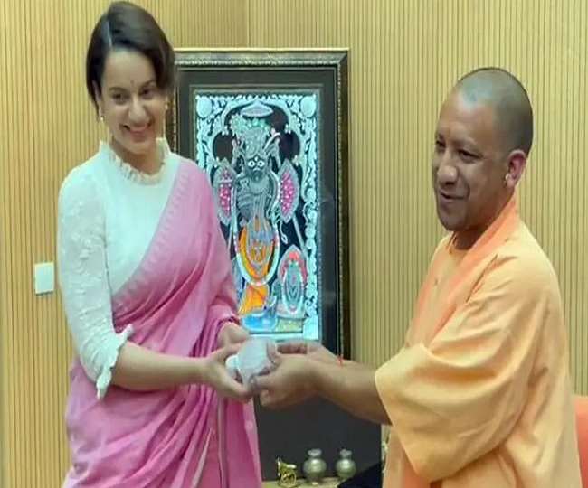 CM योगी आदित्यनाथ से मिलीं अभिनेत्री कंगना रनोट, बोलीं-तपस्वी राजा रामचंद्र की तरह रहे आपका राज