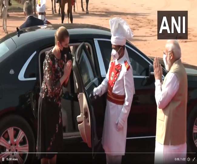 भारत पहुंची डेनमार्क की प्रधानमंत्री, पीएम मोदी ने की अगवानी, द्विपक्षीय संबंधों पर कही ये बात