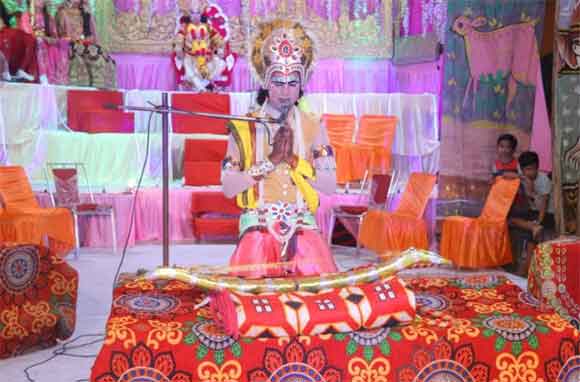 रामलीला मंचन के पांचवें दिन हुआ सीता स्वंयवर रावण बाणासुर संवाद का मंचन