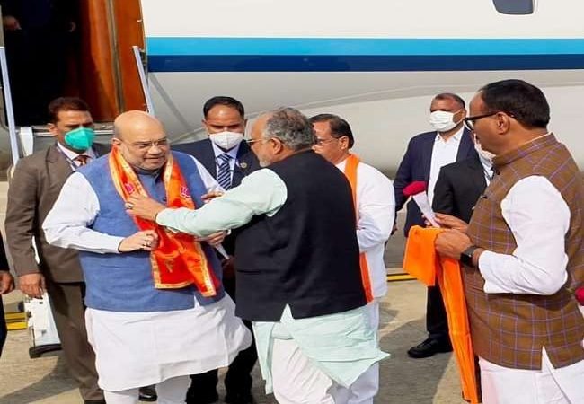 गृह मंत्री अमित शाह ने लखनऊ में किया डीजीपी सम्मेलन का शुभारंभ, बोले-पुलिस और जांच एजेंसियों में बेहतर तालमेल जरूरी