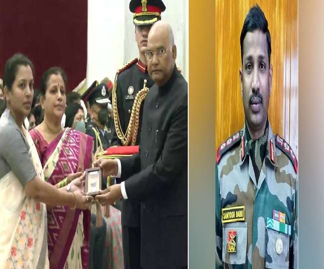 राष्ट्रपति ने गलवन घाटी के वीरों का किया सम्मान, शहीद कर्नल संतोष बाबू महावीर चक्र से सम्मानित