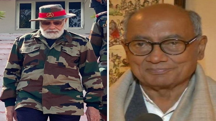 पीएम मोदी के सेना की वर्दी पहनने पर दिग्विजय सिंह को एतराज, कहा- हिटलर ने….