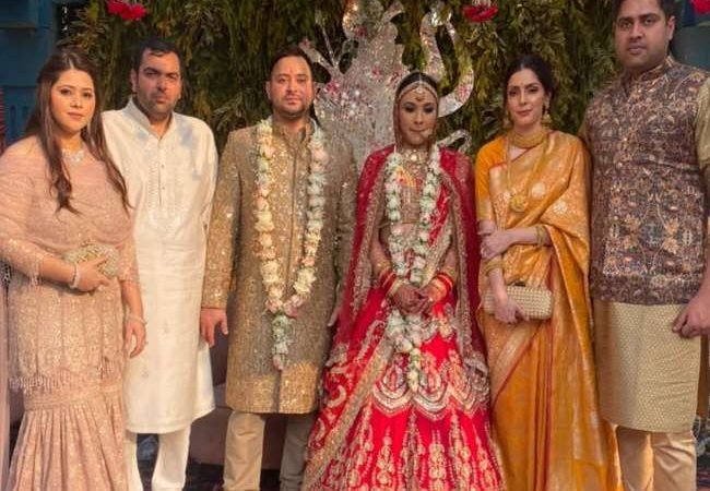 शादी के बंधन में बंधे तेजस्वी यादव, नई दुल्हनिया का लालू परिवार में हुआ जोरदार स्वागत