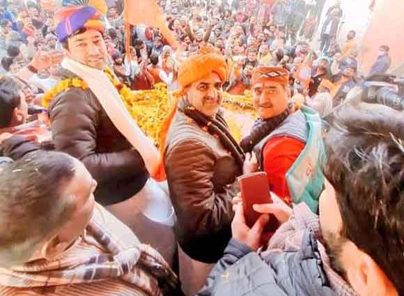 जनविश्वास यात्रा का जगह-जगह किया गया भव्य स्वागत
