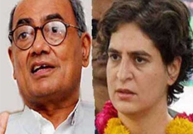 गाय पर दिग्विजय सिंह के बयान से यूपी चुनाव में प्रियंका गांधी की राह हो सकती है मुश्किल