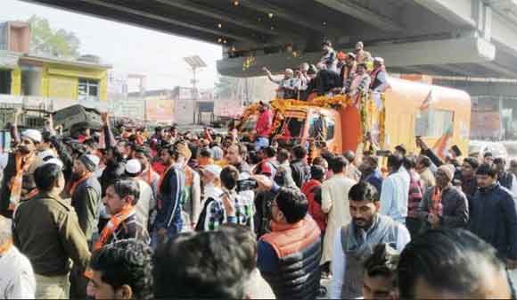 देवबंद में भाजपा की जन विश्वास यात्रा के स्वागत में उमड़ा जनसैलाब