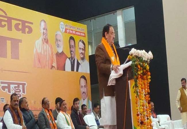 हापुड़ की जनसभा में जेपी नड्डा ने सपा पर बोला जमकर हमला, कहा विपक्ष को विकास से कोई मतलब नहीं