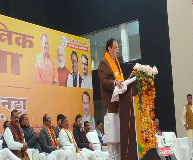 हापुड़ की जनसभा में जेपी नड्डा ने सपा पर बोला जमकर हमला, कहा विपक्ष को विकास से कोई मतलब नहीं