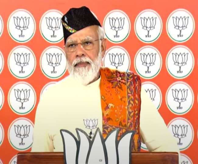 पीएम मोदी पहाड़ी टोपी में वर्चुअली जुड़े हरिद्वार की जनता से, कहा- कांग्रेस यहां के वासियों को समझती है एटीएम