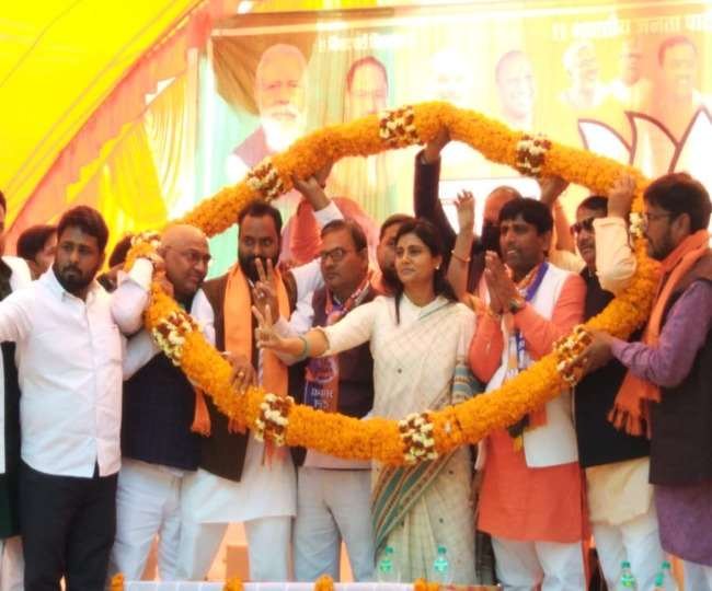 UP Election 2022: अंबेडकरनगर में बोलीं अनुप्रिया पटेल, भाजपा सरकार में ही उत्तम प्रदेश की कल्पना साकार होगी