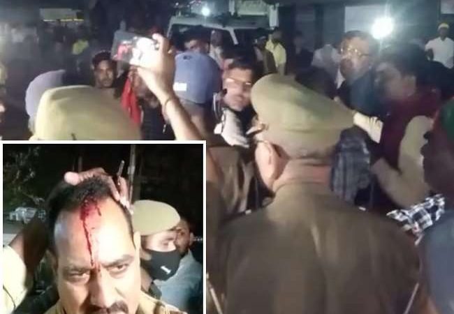 UP Election 2022 : बांदा में सपाइयों का देर रात हंगामा, डीएम व एसपी की गाड़ी रोकी, पथराव में दारोगा घायल