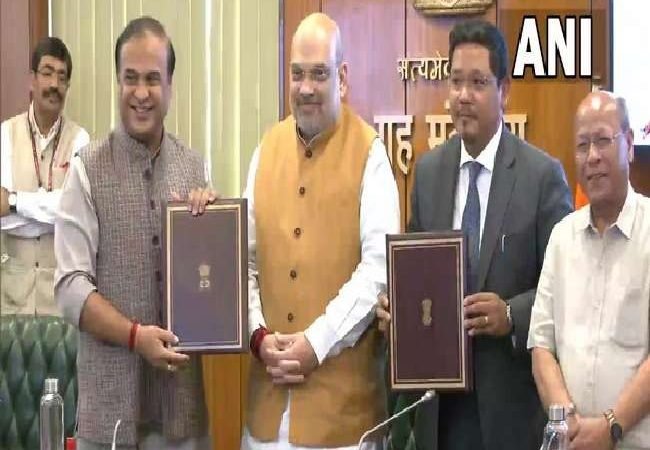 गृह मंत्री अमित शाह की मौजूदगी में असम और मेघालय के बीच हुआ ऐतिहासिक समझौता, 50 साल पुराने सीमा विवाद को सुलझाया गया