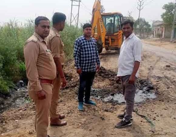 अवैध अतिक्रमण के खिलाफ चला अभियान………..