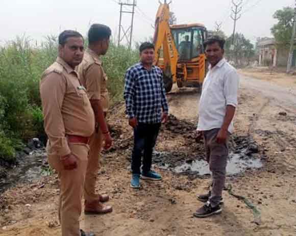 अवैध अतिक्रमण के खिलाफ चला अभियान………..