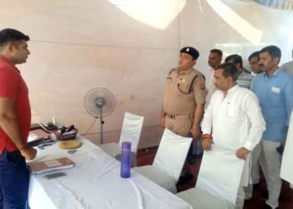 श्री त्रिपुर माॅ बाला सुन्दरी देवी मेले में निरीक्षण को अचानक पहुंचे राज्यमंत्र कुंवर ब्रिजेश सिंह