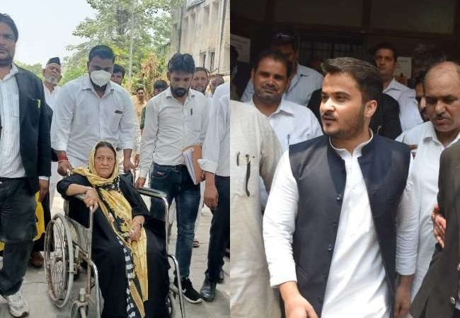 गैर जमानती वारंट जारी होने के बाद आजम खां की पत्नी तजीन फात्मा और बेटा अब्दुल्ला कोर्ट में हुए हाजिर