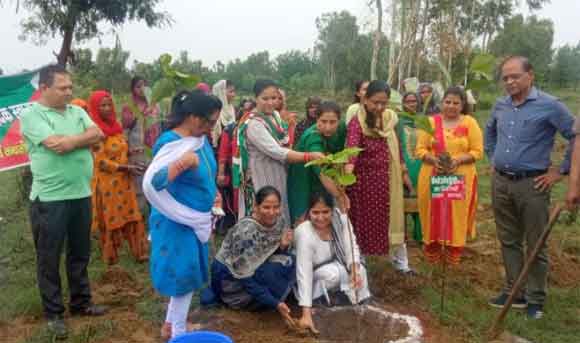 मातृशक्ति ने शक्ति वन के माध्यम से जनपद को हरा-भरा करने के लिए किया पौधारोपण