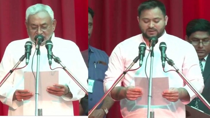 नीतीश कुमार ने आठवीं बार ली मुख्यमंत्री पद की शपथ, तेजस्वी बने डिप्टी सीएम